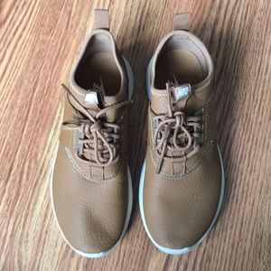 Slip On Tan Leather Nike Shoes, Size 6